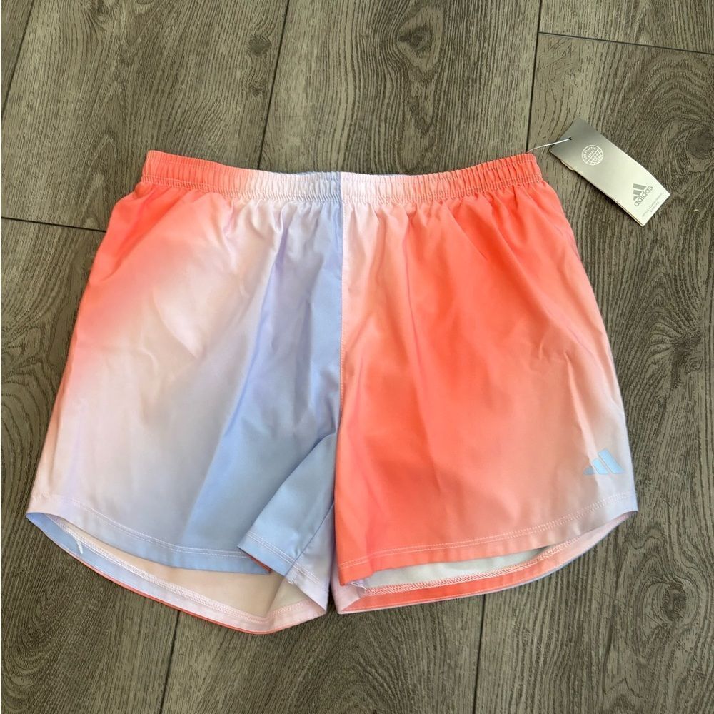 Adidas girls lightweight, sporty shorts with underwear lining